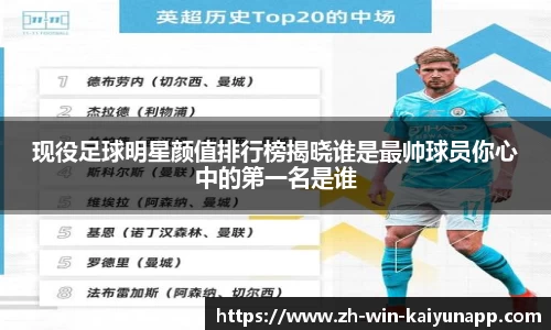 现役足球明星颜值排行榜揭晓谁是最帅球员你心中的第一名是谁